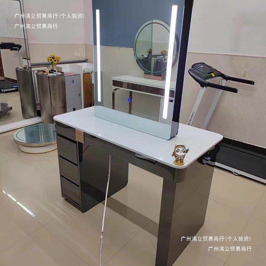 网红款光颜镜理石台镜新台美发店发带灯款无品牌/剪发烫美染镜台
