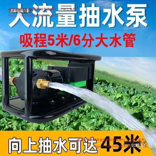 水泵家用抽水浇菜自吸电充电式2v124率v直流农用NAN大功抽水麦太