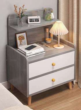 床头柜储房型简约现代家用卧室小床边柜63237出租用简易物柜床头