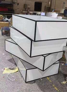 异形灯箱亚克灯箱长方体四面展示54116广户广告箱标识力牌门外头