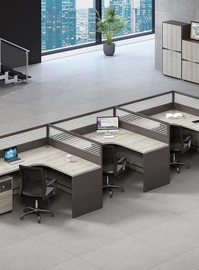 佛公山办公具JEG屏风办简公桌约现代4家/6人财务职员办桌椅卡座