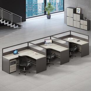 佛公山办公具JEG屏风办简公桌约现代4家/6人财务职员办桌椅卡座