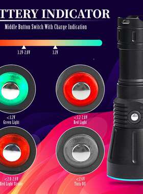 新品大功率强光X6HP70下26潜50防水手电水照明灯户外水灯手AFL电