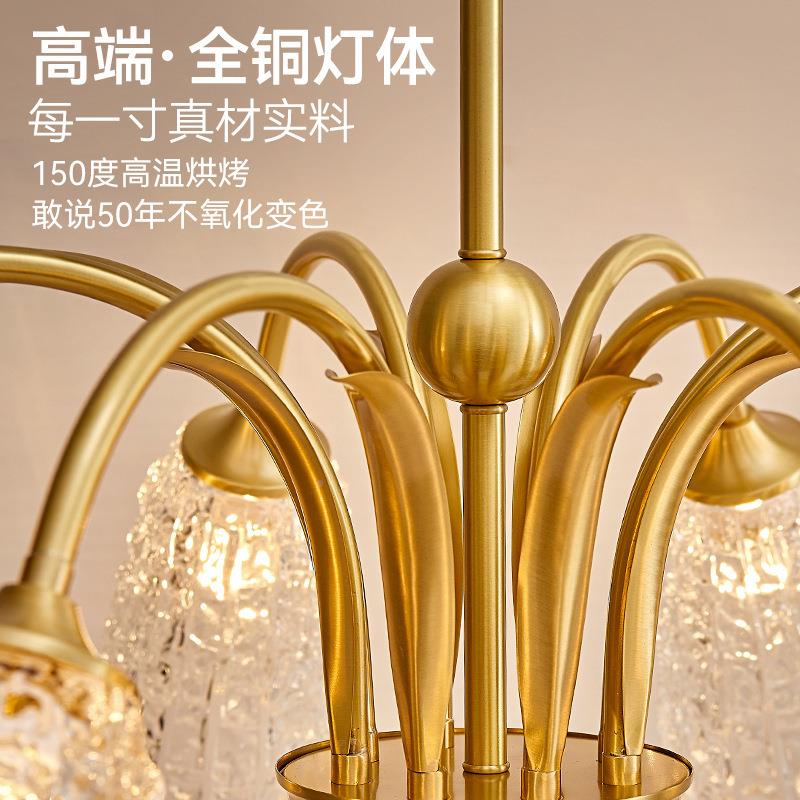 全轻餐奢美式客厅吊灯现代简约气AX-65523主卧卧室厅大灯法式复古