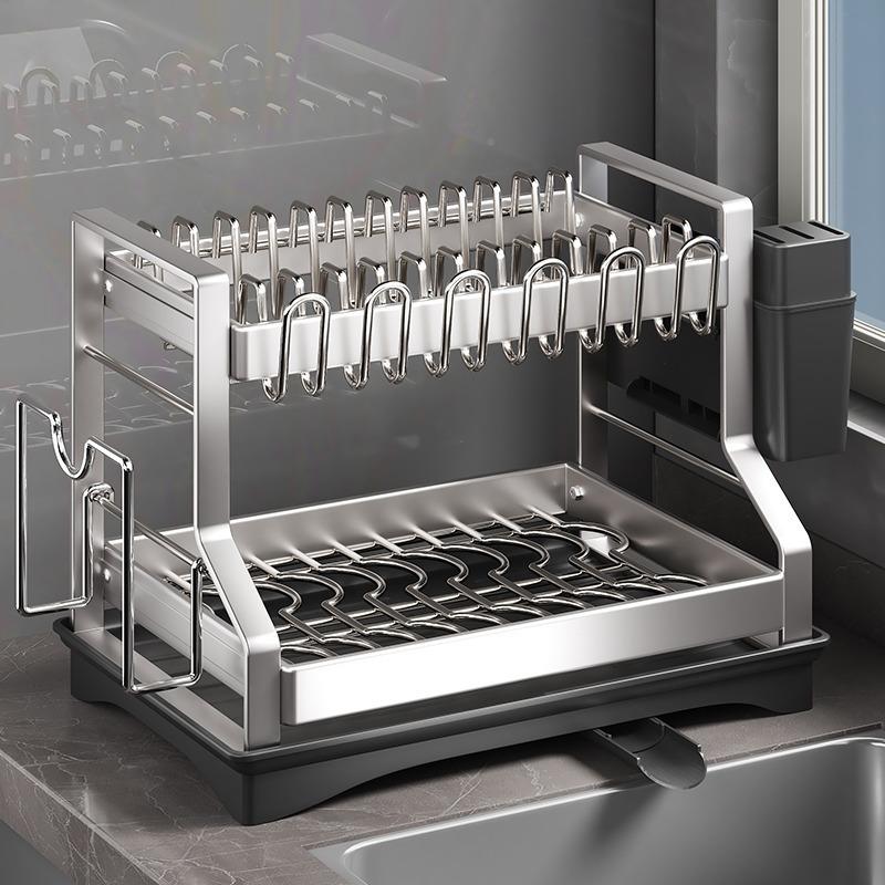 3MT-454N404不锈钢厨房置物沥架碗碟碗碗盘功水架多能放碗架碗筷