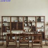 新式 全实木中茶桌椅QVG黑胡桃木现代简茶约轻奢阳型泡茶台台茶几