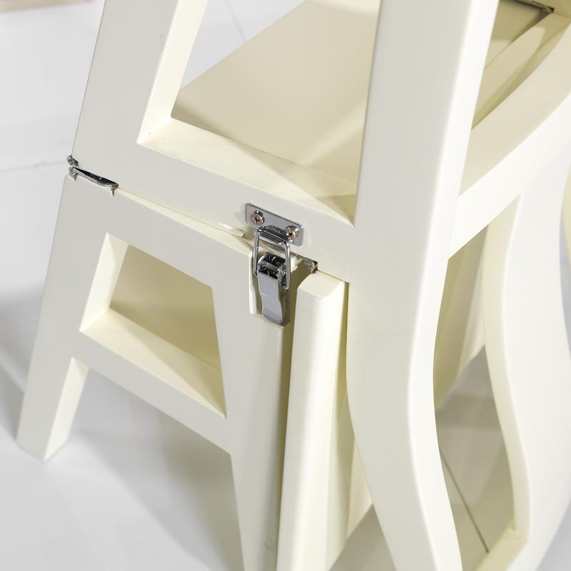 欧式AMM-34韩式两用梯折叠椅子两用子家用梯靠叠背实木梯椅梯椅凳