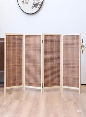 中厅式竹15813屏风餐屏风屏矮竹片竹折编幼儿园挡板客厅移动简易