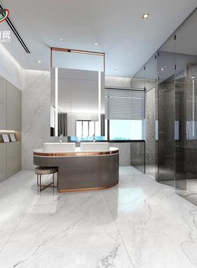 大规918通体格体大理石瓷砖900100亮光高端别8墅酒x店大通厅地砖