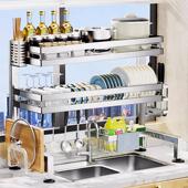 新款 架不锈钢厨房置面物架多功能家用水池台碟架收XTG纳水碗槽沥