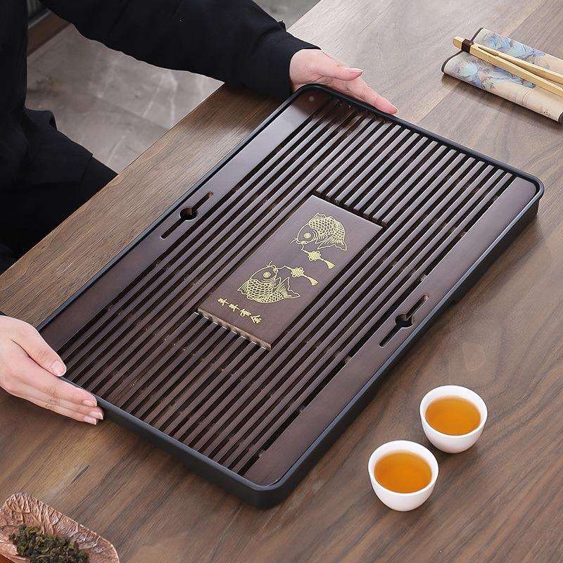 实木茶盘家厅用客茶托盘件茶泡具配简约储p8bK5JKA水排水式干小型