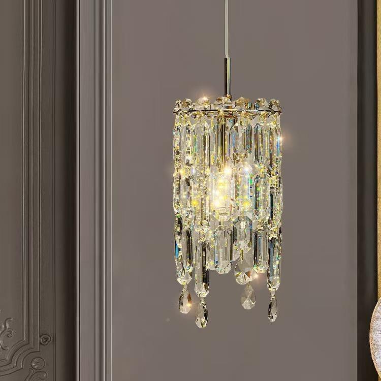 后现代轻K9水晶餐厅吧台玄设334关户灯计师装饰卧室床头入小奢吊