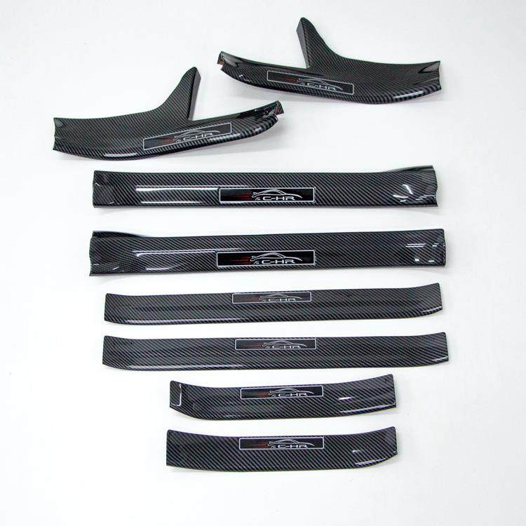CHR/奕泽改装专用护碳纤维迎宾踏板门槛踏板后板内门683槛条