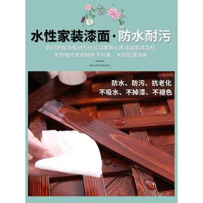 JPZ盆防腐木花箱户外庭院箱阳台种菜木碳化花长方形种植箱大号木