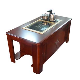 办公室中式茶角几实木皮公司会客几油漆台茶1形.4米长方90418边几