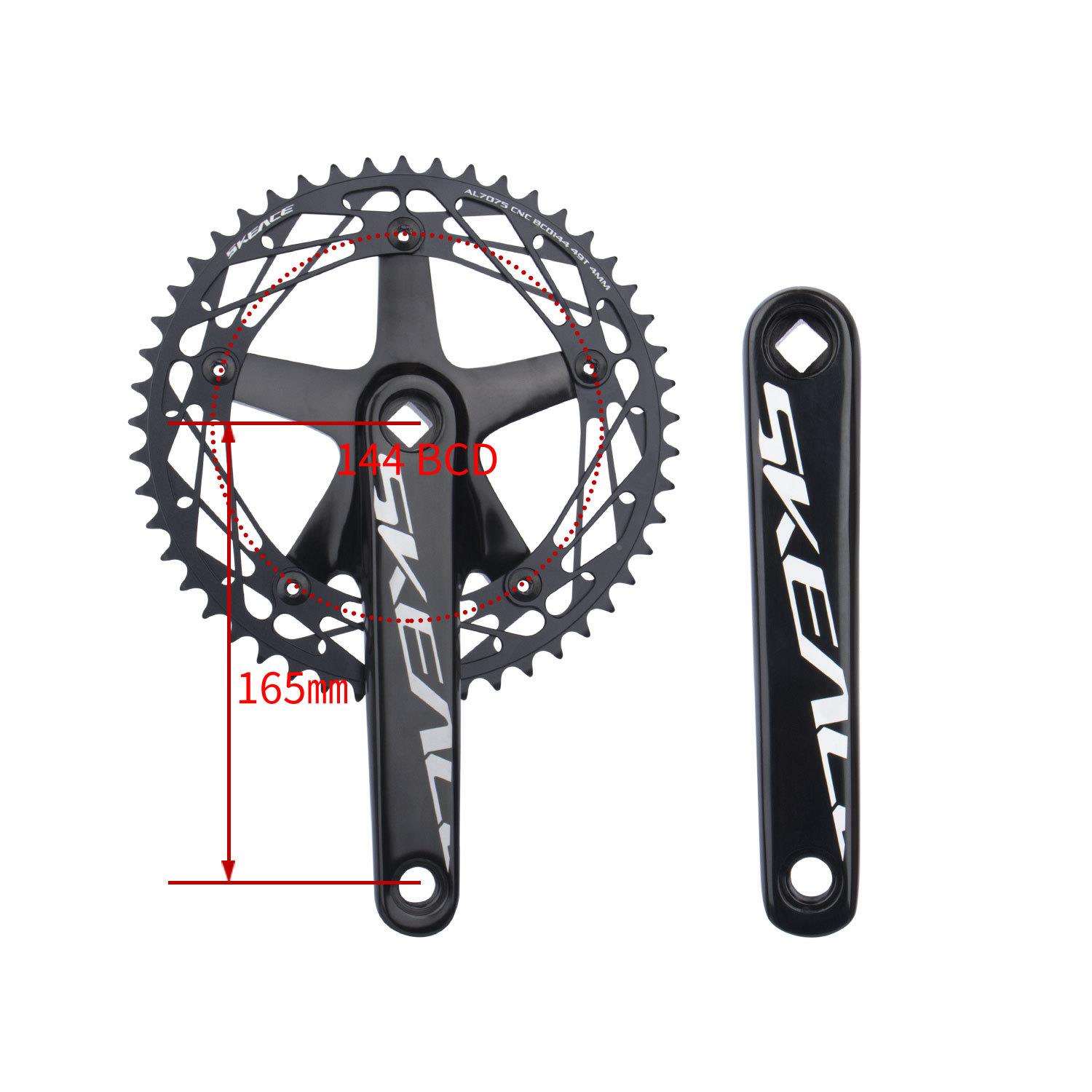 Blany死o场地车方孔牙盘CR325144B8CD大齿盘4T4飞9T自行车竞速牙