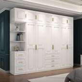 梳用妆台大衣柜 衣橱五门物带 储欧式 衣柜家六卧室家俱现代简约组装