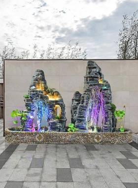 户外大型钟乳石假山落流水石摆件庭56448院别墅喷泉池太鱼湖地室