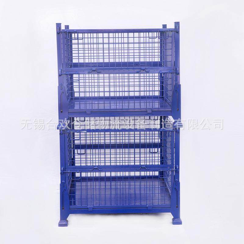 周重型747可折转叠铁框仓储笼网格垛铁皮箱储物笼堆废料箱铁屑接,五金/工具,仓储笼,淘宝优惠券,粉丝福利购,淘宝优惠卷