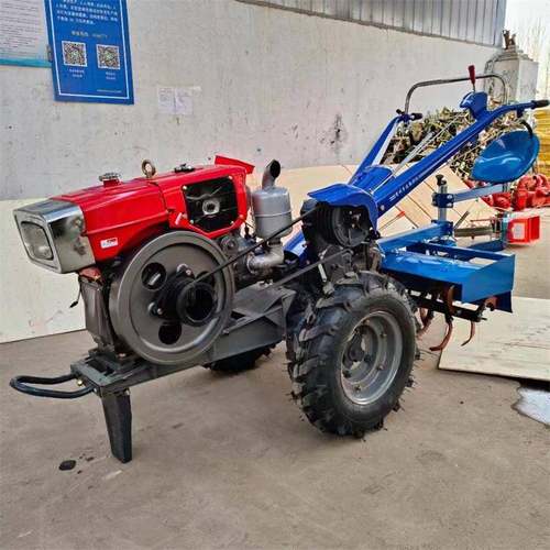 手地扶带灯款柴犁油电启动小型拖拉马机农耕运输大力691手扶拖拉