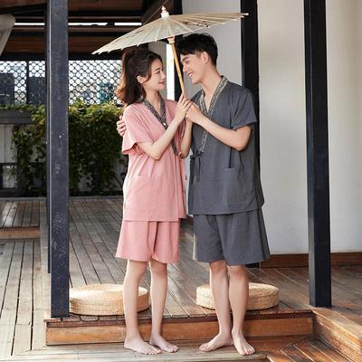 源头工厂汗蒸服女高档纯棉桑拿服男柔软浴服洗浴中心足疗专用浴衣