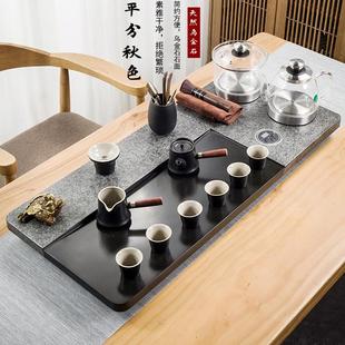 电磁炉家用茶海 天然乌金石茶盘全自动上水茶台烧水壶一体茶具套装