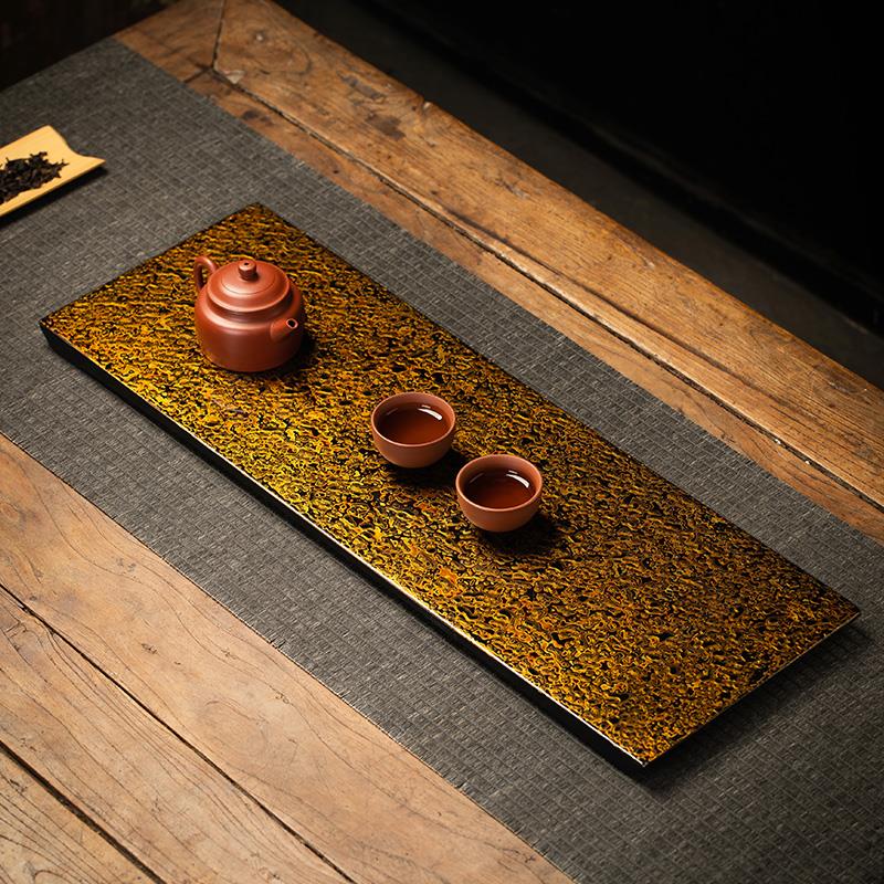 漆器茶具福州犀皮大漆干泡台茶台 电木中式茶盘礼盒 大漆干泡盘