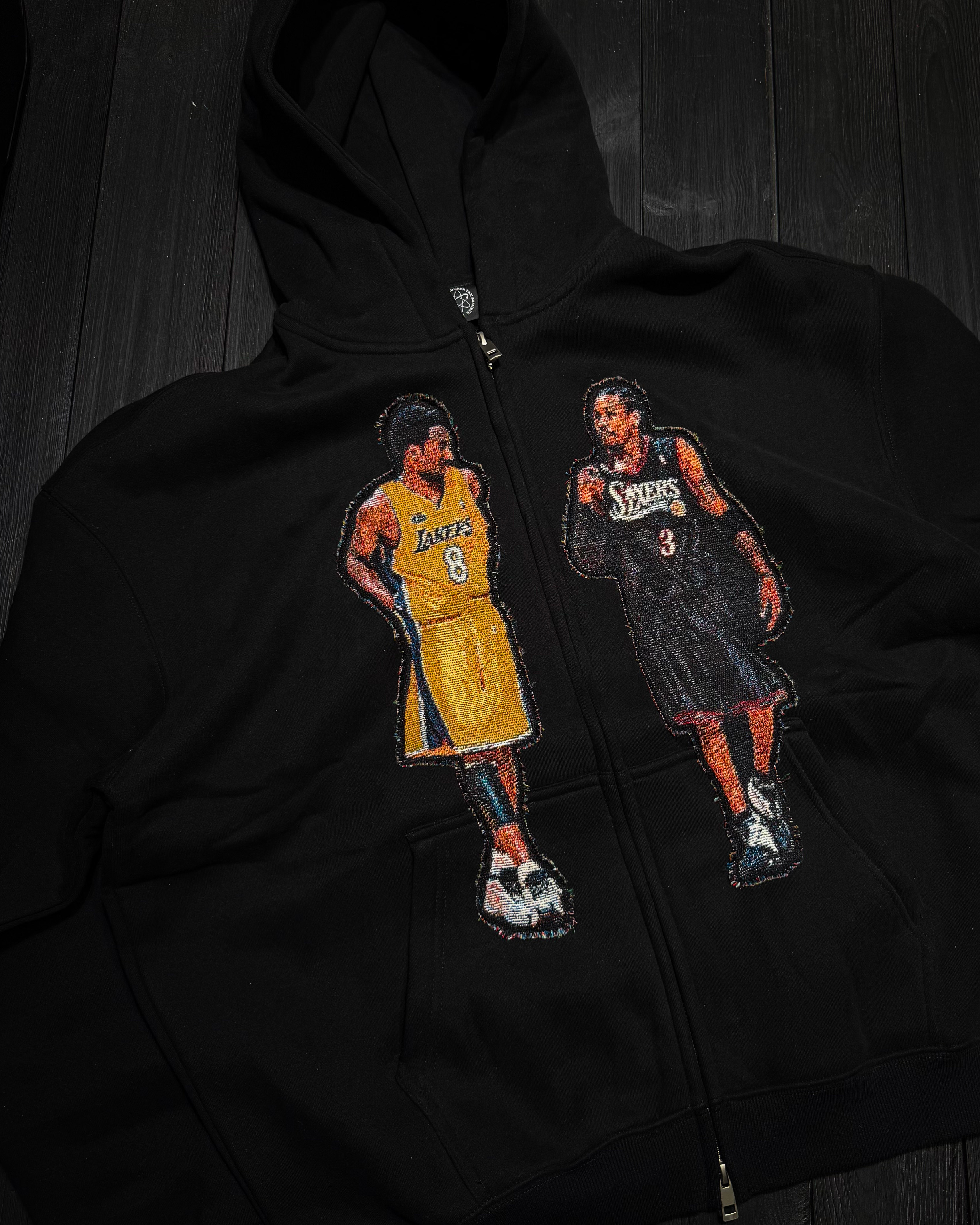 FAX NO.remake nba 科比 拉链连帽卫衣 手工制作 不退换