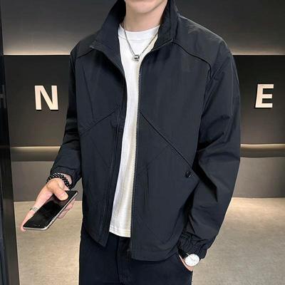 爆耀时尚衣柜秋冬男士休闲立领夹q克韩版百搭男潮流时尚帅气外套-