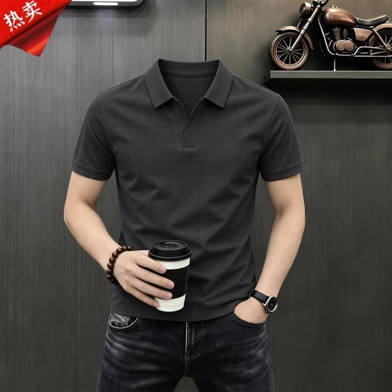 君毅轻奢精品服饰高档轻奢男夏季新款时尚休闲短袖卫衣凉爽POLO衫