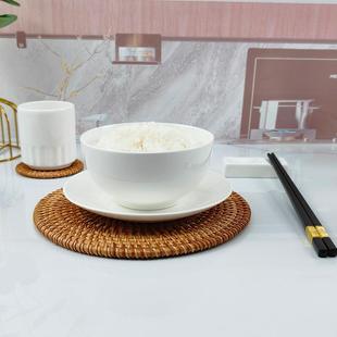 家用新款 景德镇碗吃饭 碗英寸白色商用寸陶瓷米饭碗个装