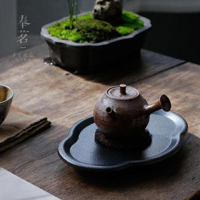 【折扣价】铸铁干泡盘合金茶盘功夫茶壶壶垫壶托壶承茶台干泡台储