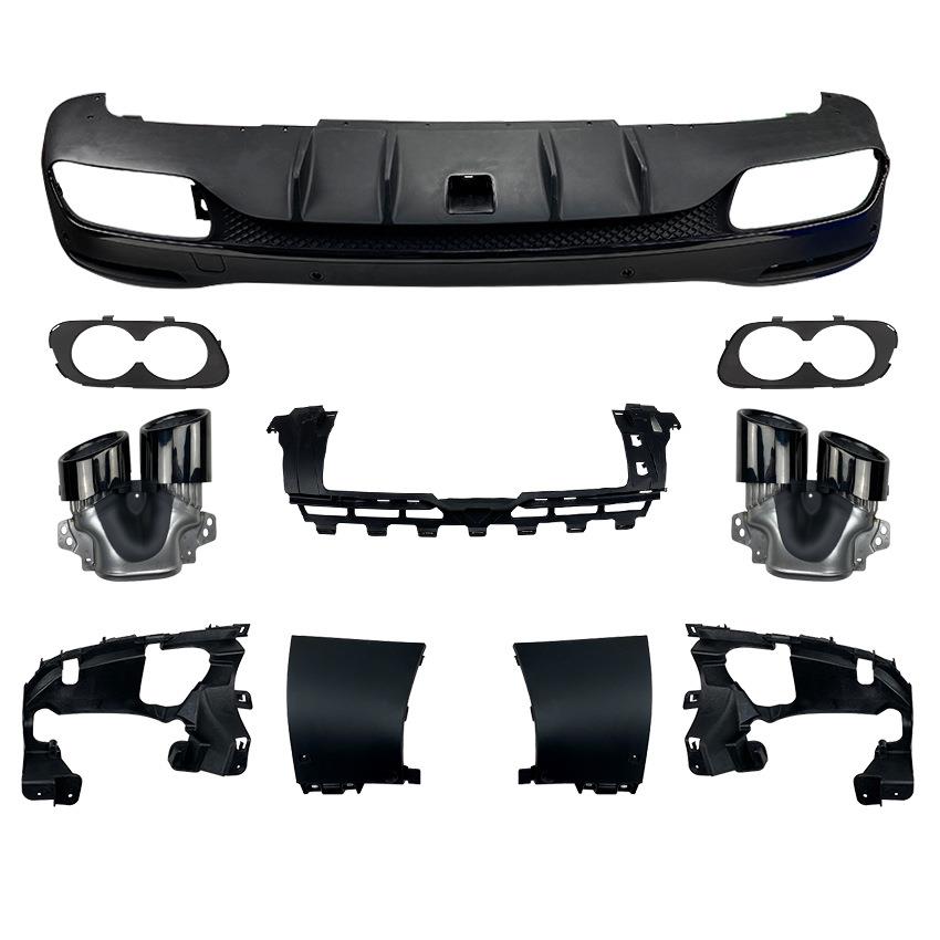 适用奔驰GLEV167GLE350GLE450升级GLE53AMG后唇尾唇尾喉改装