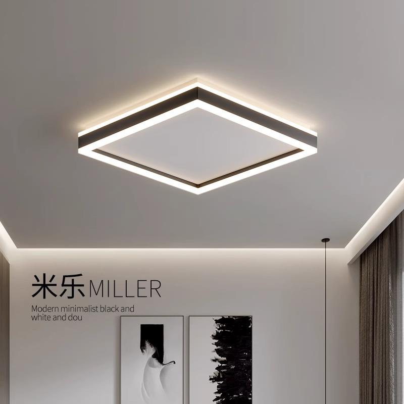 卧室吸顶灯极简北欧简约现代2024年新款主卧房间主灯卧室吸顶灯