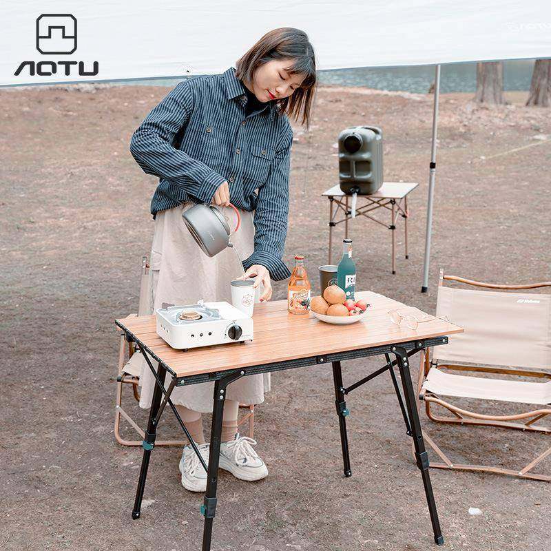 凹凸露营用品户外野餐折叠桌椅轻便携式铝合金可升降蛋卷桌子