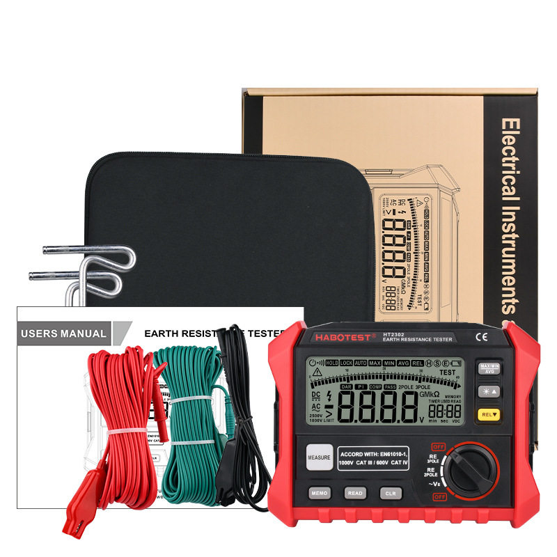 HABOTEST工厂店HT2302接地电阻仪Earth resistance tester