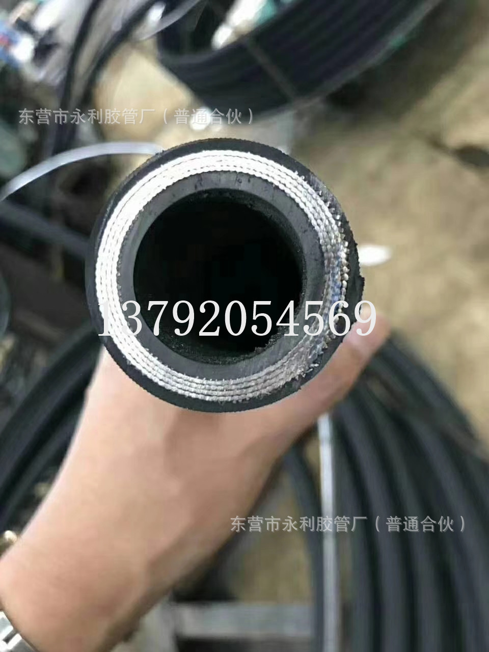 钢丝编织蒸汽胶管高压耐磨橡胶管耐高压耐高温蒸汽橡胶管