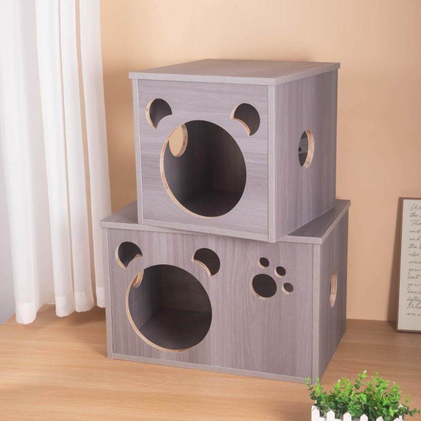 仓鼠窝实木躲避屋小房子玩具金丝熊造景木屋平台用品大全爬梯笼子