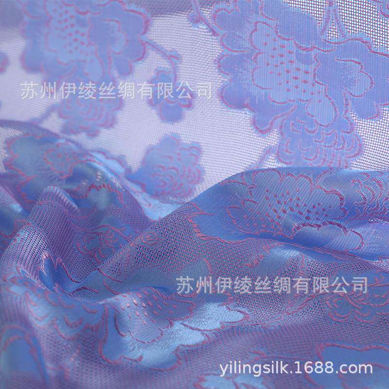 铁木机色织四经绞罗布料真丝花罗中式汉服面料吴罗织造技艺非苏罗