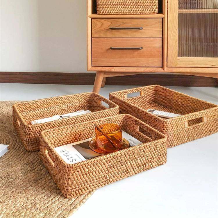 越南藤编收纳筐编织储物箱手工艺收纳盒拉手四件套,鲜花速递/花卉仿真/绿植园艺,割草机/草坪机,淘宝优惠券,粉丝福利购,淘宝优惠卷