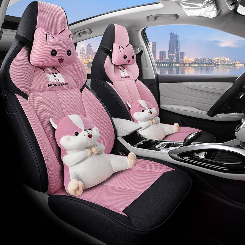 适用于名爵6名爵HS名爵领航专车专用汽车坐垫卡通蜂窝网眼座垫套