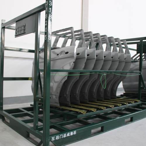 生产汽车前后四门仓储周转料架4s店汽车零部件车门周转台车