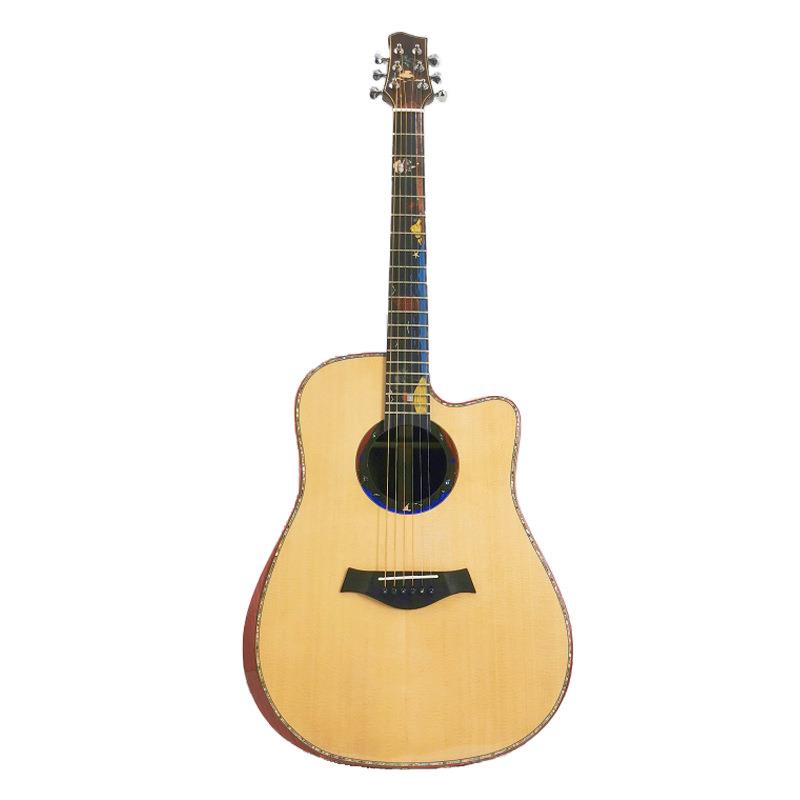 41寸全单吉他云杉玫瑰木全单板吉他高端演出guitar民谣木吉他