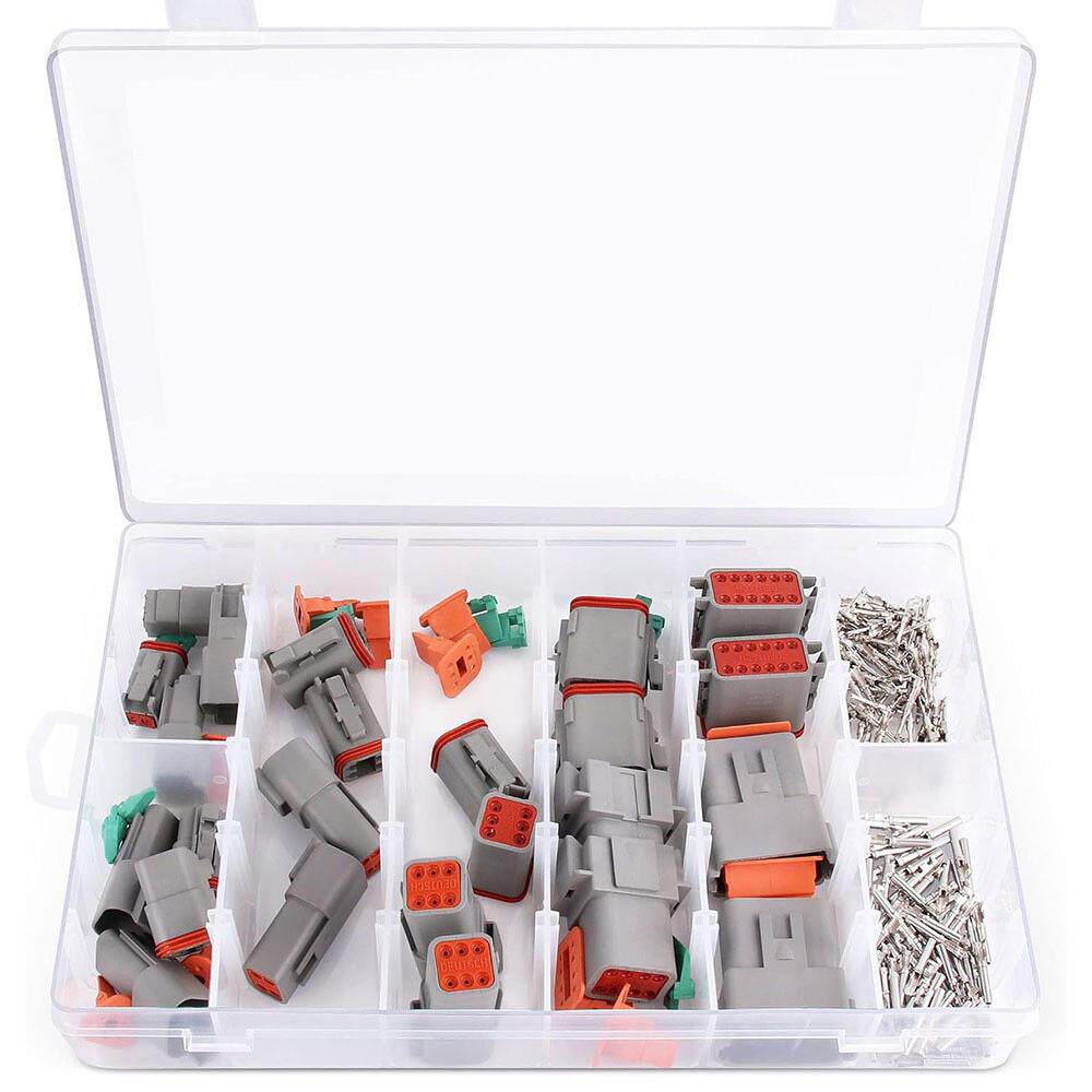 188PCS盒装DT系列2-12孔汽车连接器/公母防水线束接插件