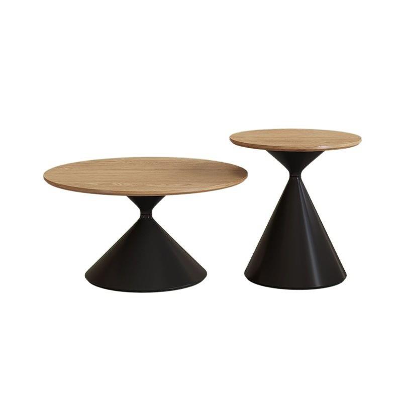 奶油风茶几北欧客厅家用小户型简约现代网红风2024新款圆形边几桌