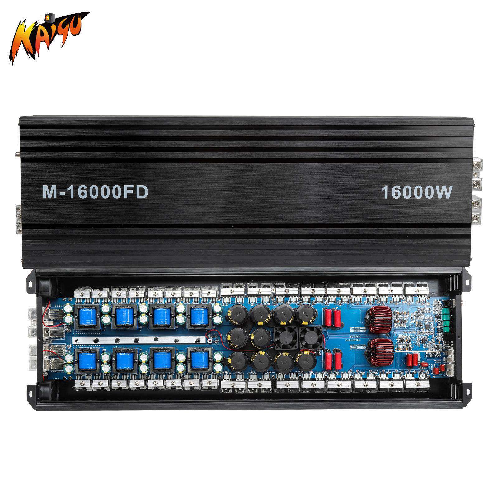 巴西风格汽车功放16000Wrms大功率单声道汽车功放专业D类双通道