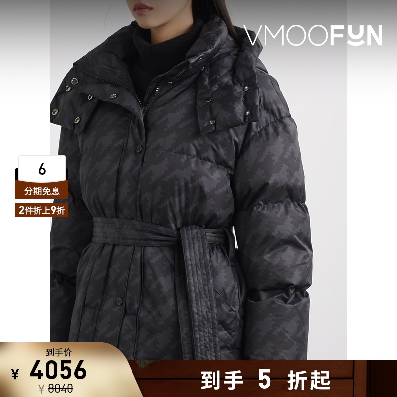 【折扣】Perfect Moment 秋冬女连帽配腰带软壳面料羽绒外套