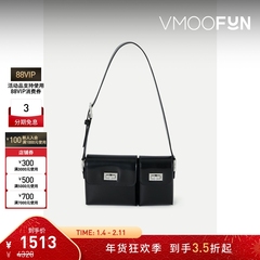 【折扣】BY FAR 女黑色皮革机车单肩包腋下包