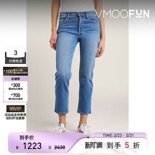 MOTHER DENIM女士高腰直筒牛仔裤