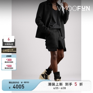 Rick Owens 春夏男直筒绵羊毛卡其布工装短裤休闲裤